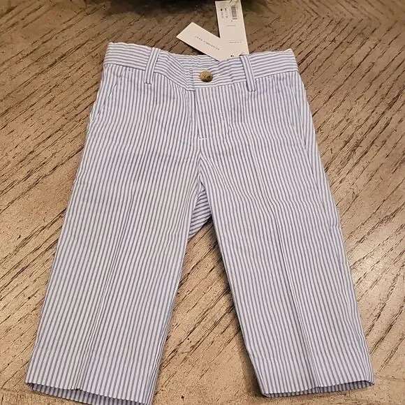 Janie and Jack Blue and White Striped Baby Pants 6-12 Months NWT - Picture 6 of 6